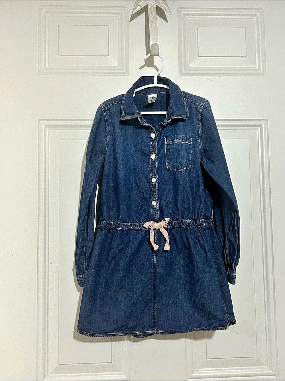 OshKosh B'gosh Girls Long-Sleeve Button-Front Denim Dress Girls Denim Shirt